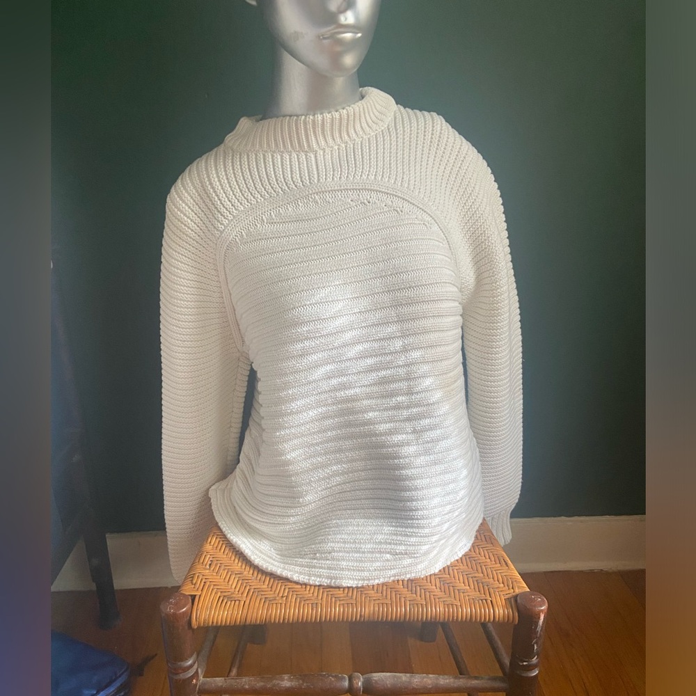 ALEXANDER WANG WHITE SWEATER FROM CLOSET OF SOLANGE KNOWLES-SzM/ QUIET LUXURY😇